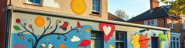 Not the actual library or mural